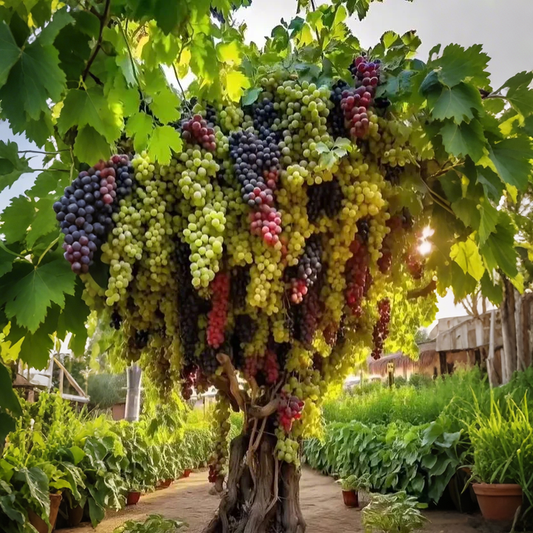 🍇🌿Гигантски семена от гроздово дърво: тънко корени, големи и без семки